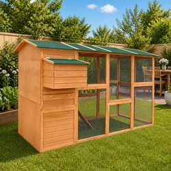 Your Friendly Wooden Chicken Coop with Nest Box 295x163x170cm