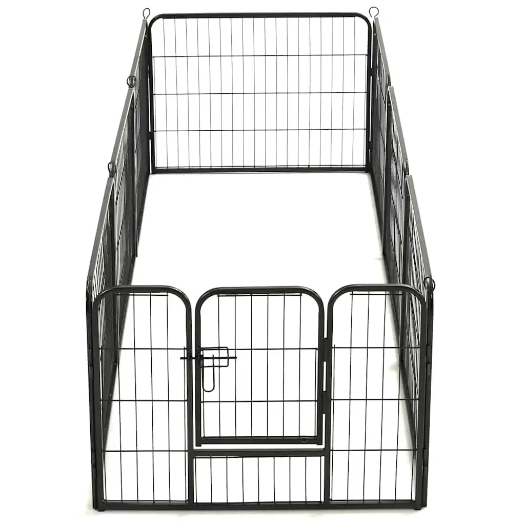 Dog Playpen 8 Panels Steel Enclosure 80x60cm Outdoor Indoor Exercise Training