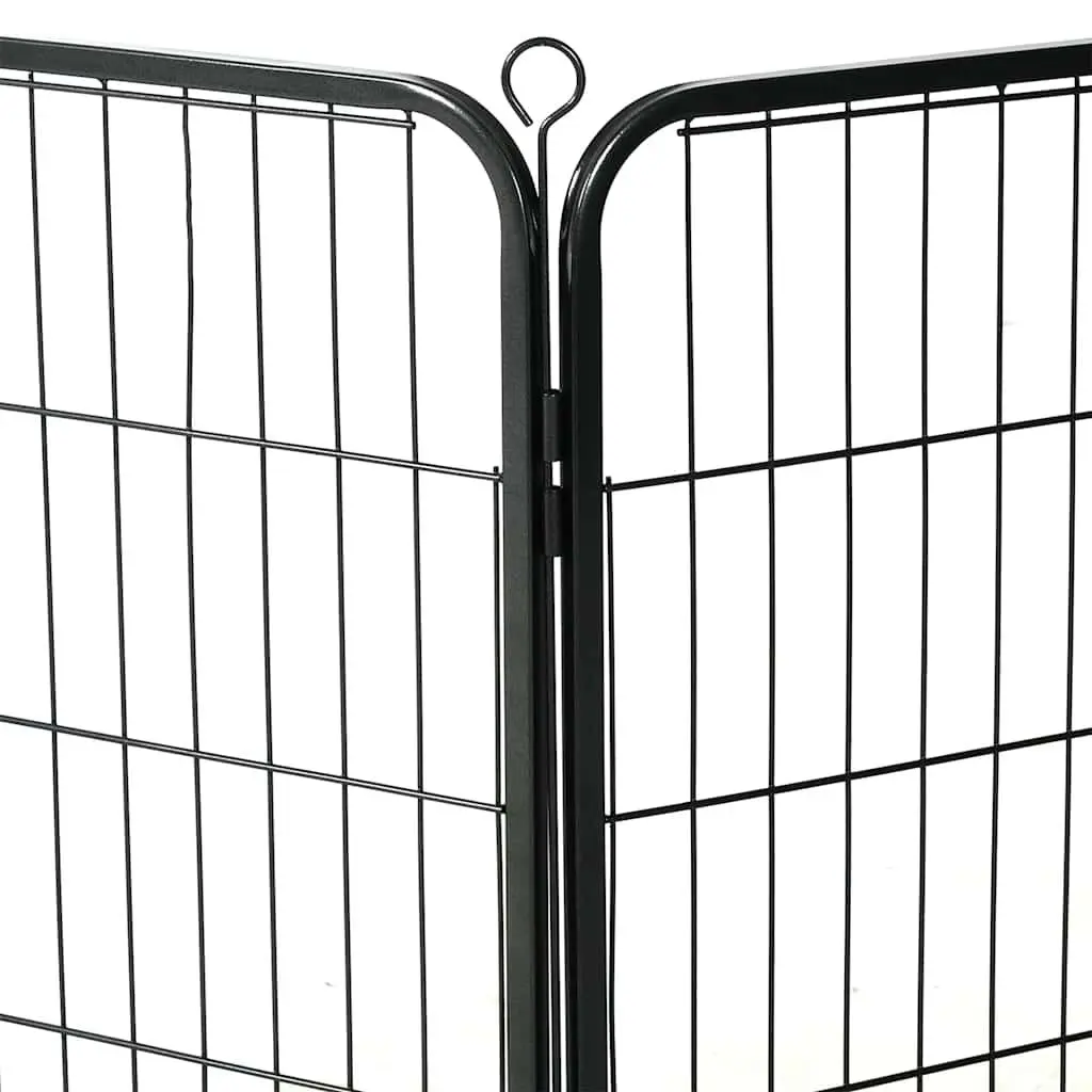 Dog Playpen 8 Panels Steel Enclosure 80x60cm Outdoor Indoor Exercise Training