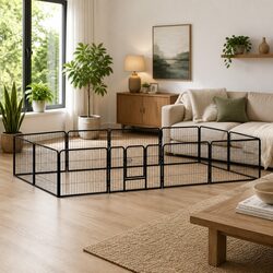 Friendly 12-Panel Dog Playpen 80x60 cm for Your Pet