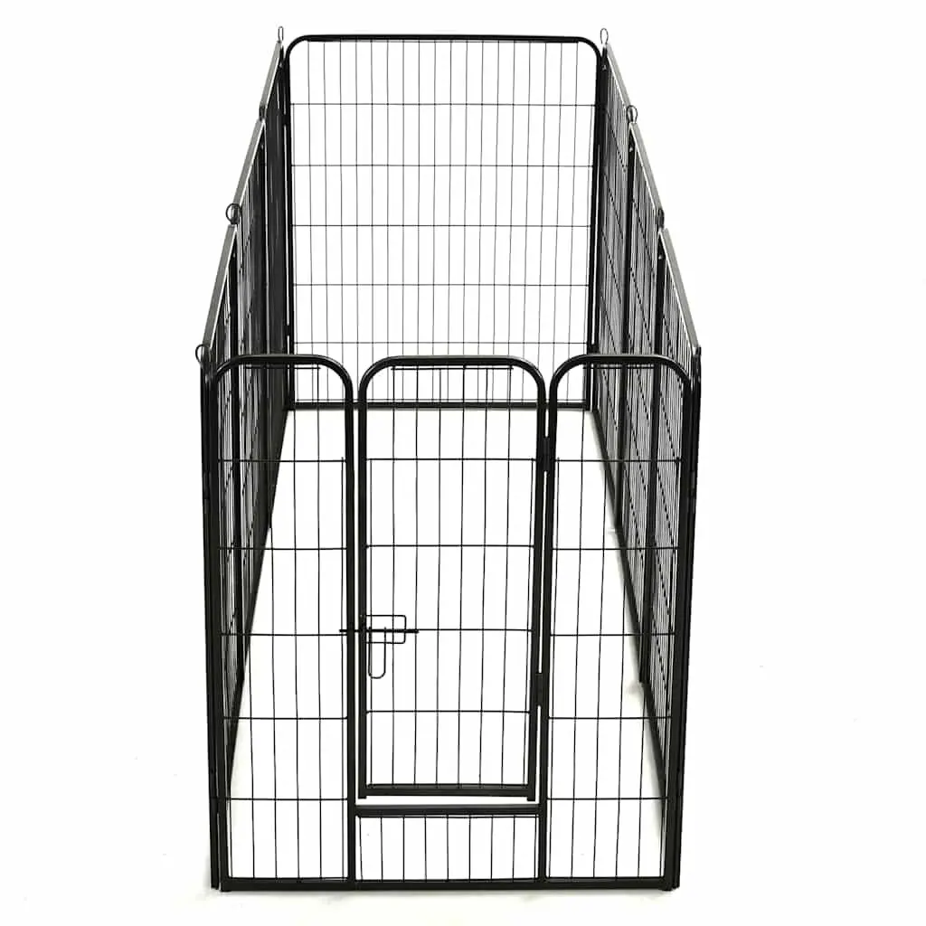 Dog Playpen 8 Panels Steel Enclosure 80x100cm Outdoor Indoor Exercise Run