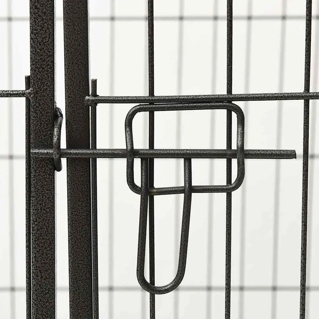 Dog Playpen Steel Hinged Door 91.5 x 59 x 61 cm Indoor Outdoor Pet Run