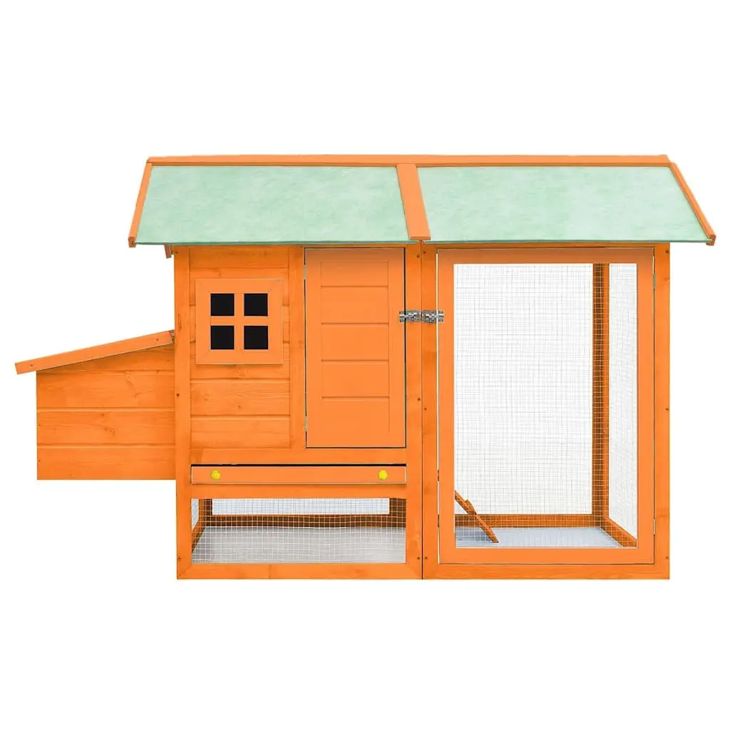 Chicken Cage Coop Hutch Wooden Hen House 170x81x110 cm with Ramp and Run