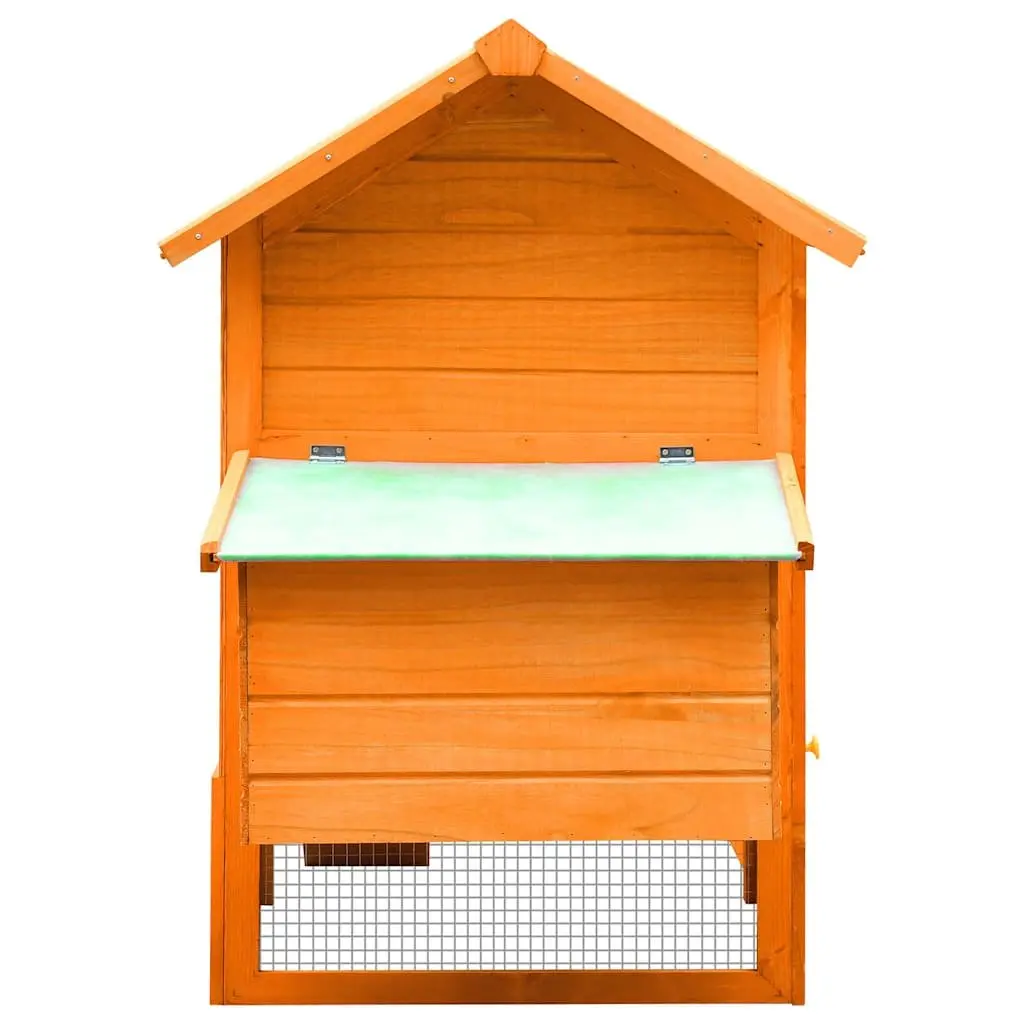 Chicken Cage Coop Hutch Wooden Hen House 170x81x110 cm with Ramp and Run
