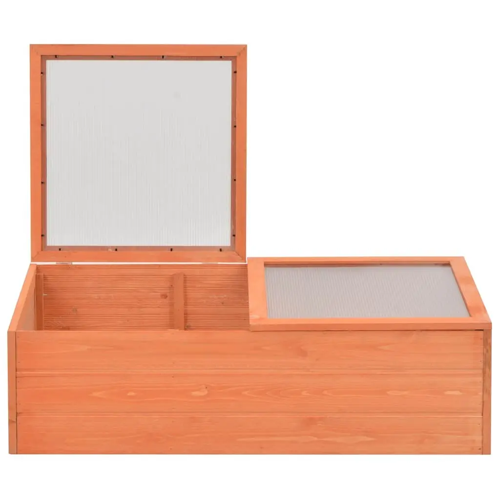 Wooden Garden Greenhouse Cold Frame Hinged Lid 100x50x34cm