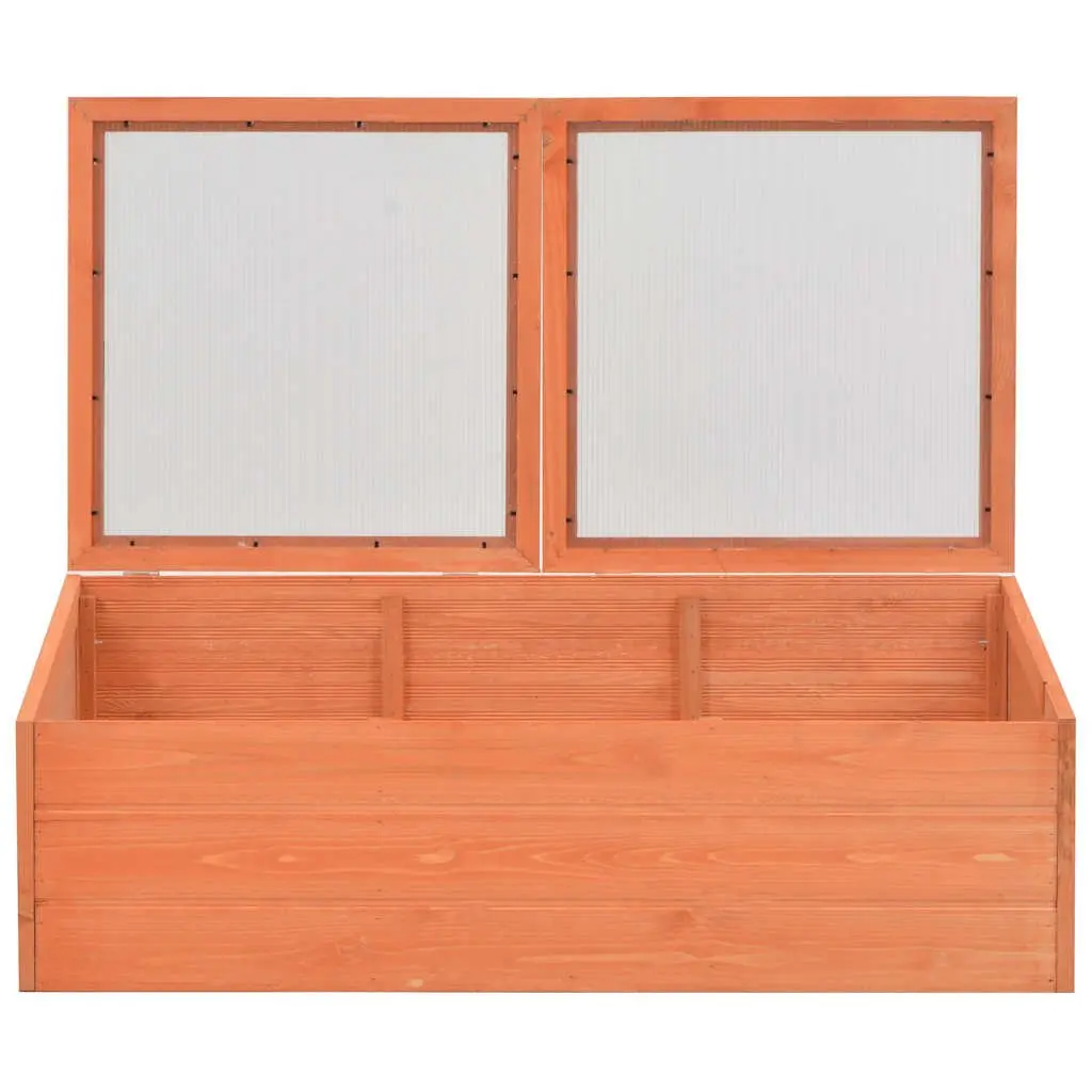 Wooden Garden Greenhouse Cold Frame Hinged Lid 100x50x34cm