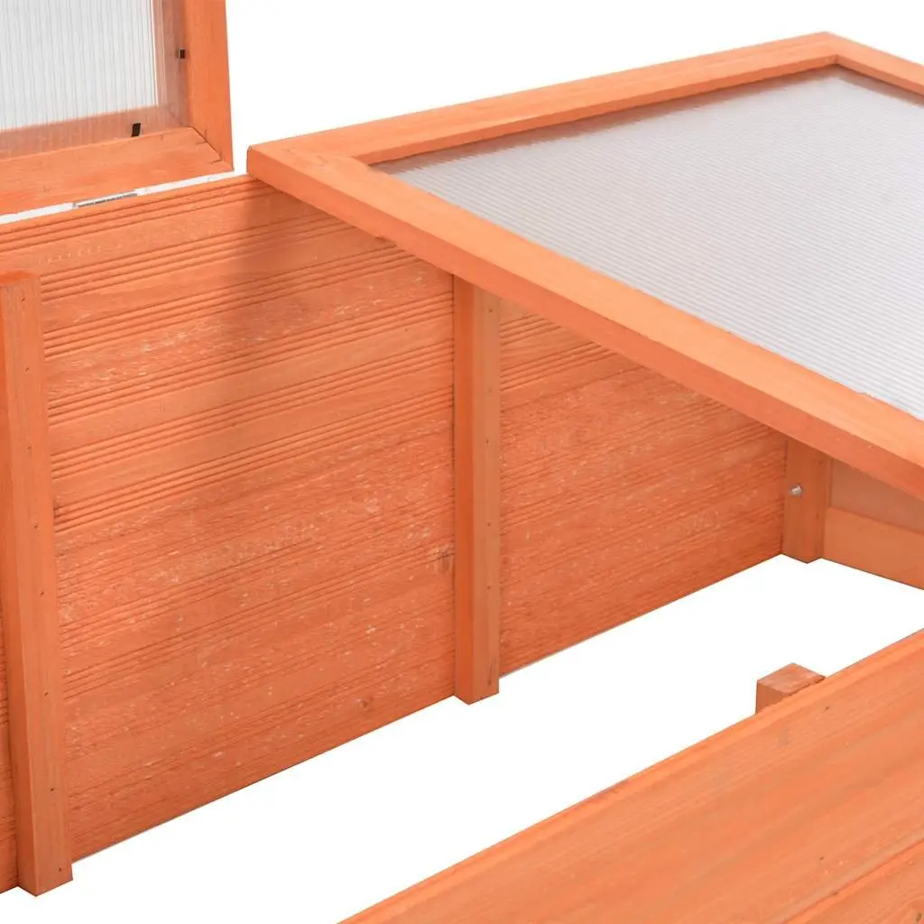 Wooden Garden Greenhouse Cold Frame Hinged Lid 100x50x34cm