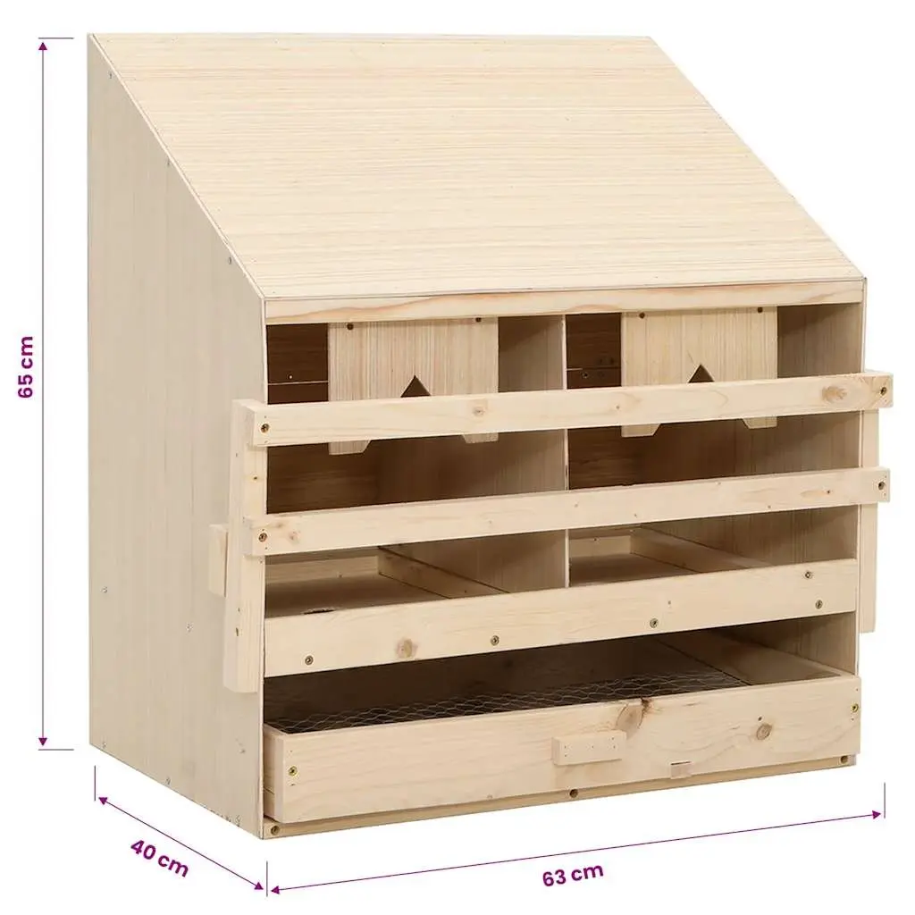 Wooden Chicken Laying Nest Box 2 Compartments Large Size