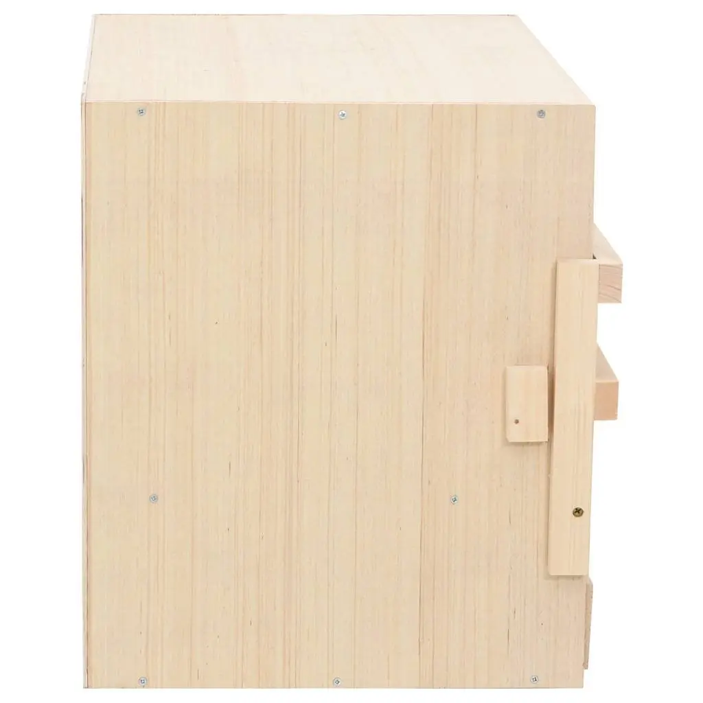 Chicken Laying Nest Box 2 Compartments Wooden Poultry Egg Collection Nesting