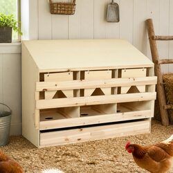 Your Go-To Wooden Chicken Nesting Box with Egg Collection