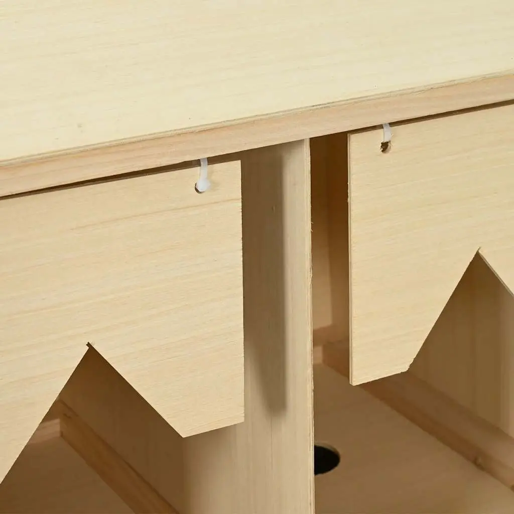 Chicken Laying Nest Wooden Poultry Nesting Box 3 Compartments for Egg Collection