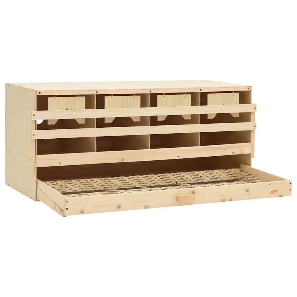 Chicken Laying Nest Box 4 Compartments Poultry Egg Collection Wooden Nesting