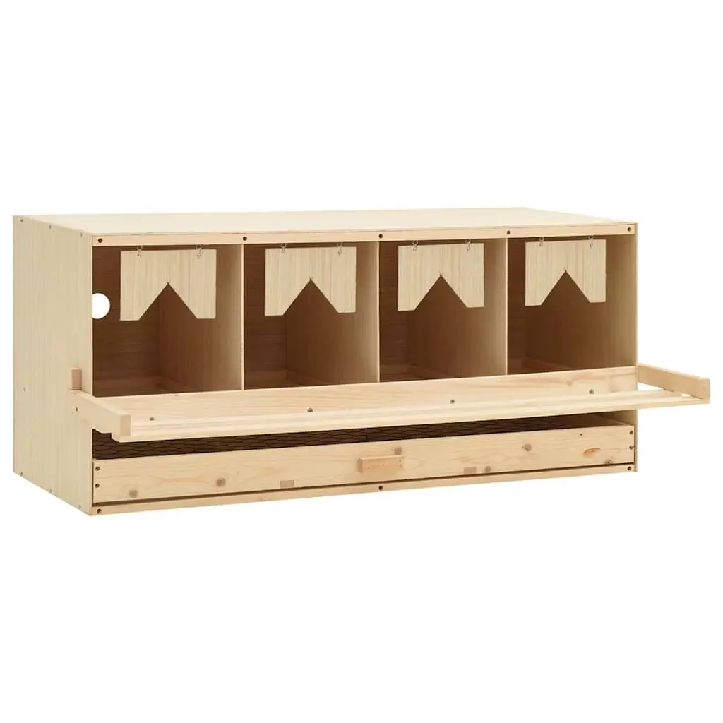 Chicken Laying Nest Box 4 Compartments Poultry Egg Collection Wooden Nesting