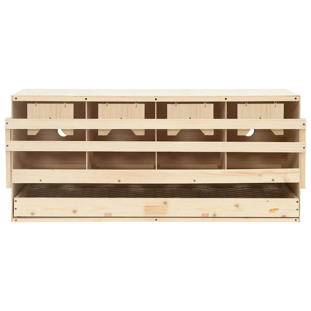 Chicken Laying Nest Box 4 Compartments Poultry Egg Collection Wooden Nesting