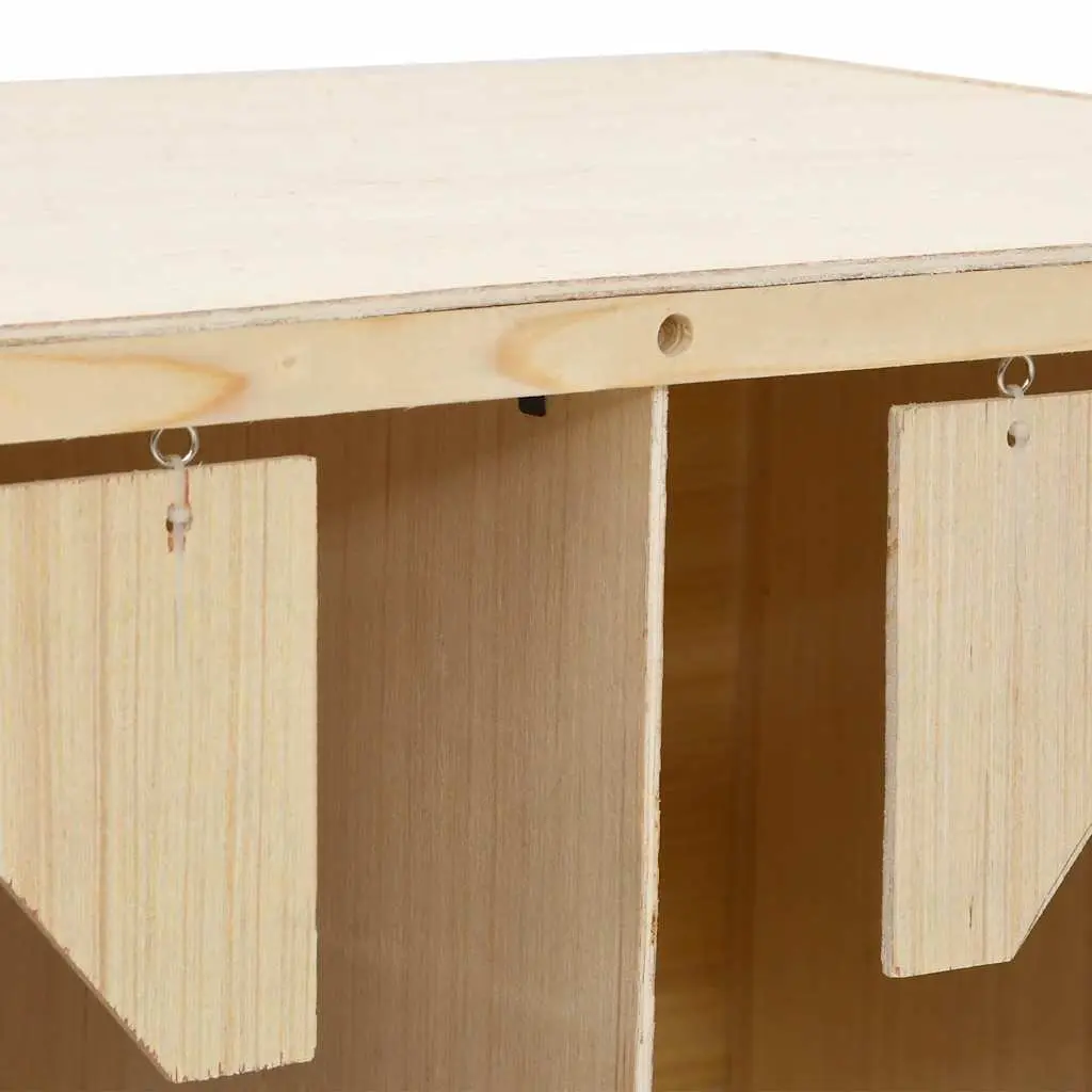 Chicken Laying Nest Box 4 Compartments Poultry Egg Collection Wooden Nesting