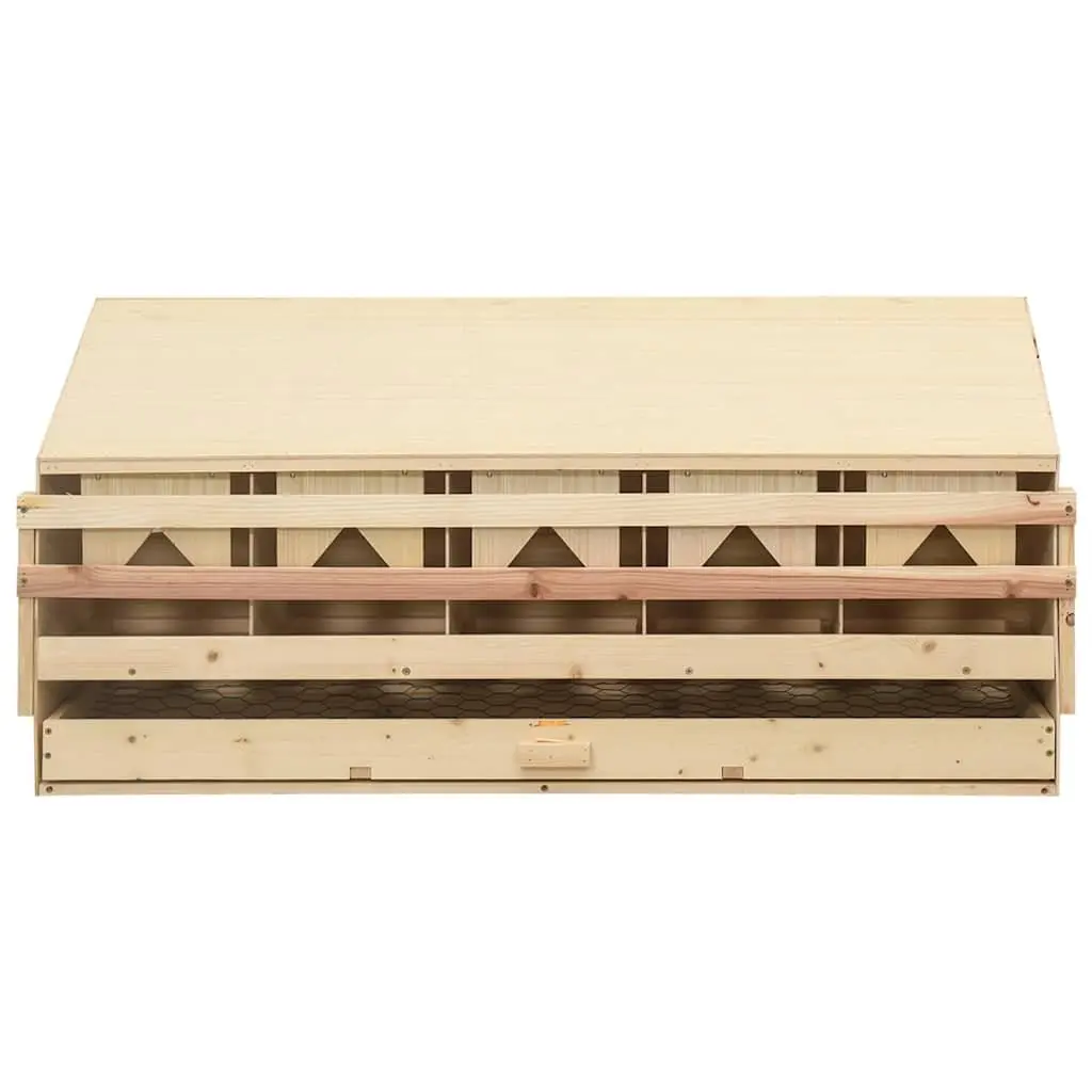 Wooden Chicken Laying Nest 5 Compartments Poultry Nesting Box Egg Collection