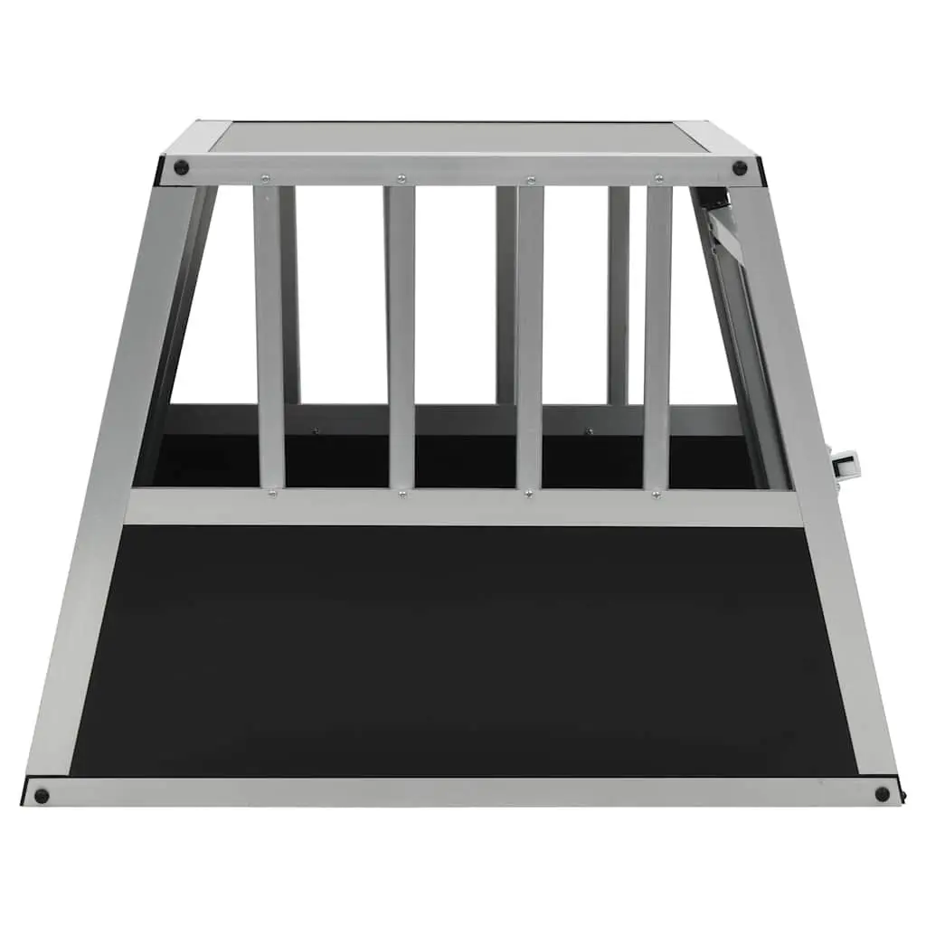Dog Cage Portable Single Door Silver 54x69x50cm