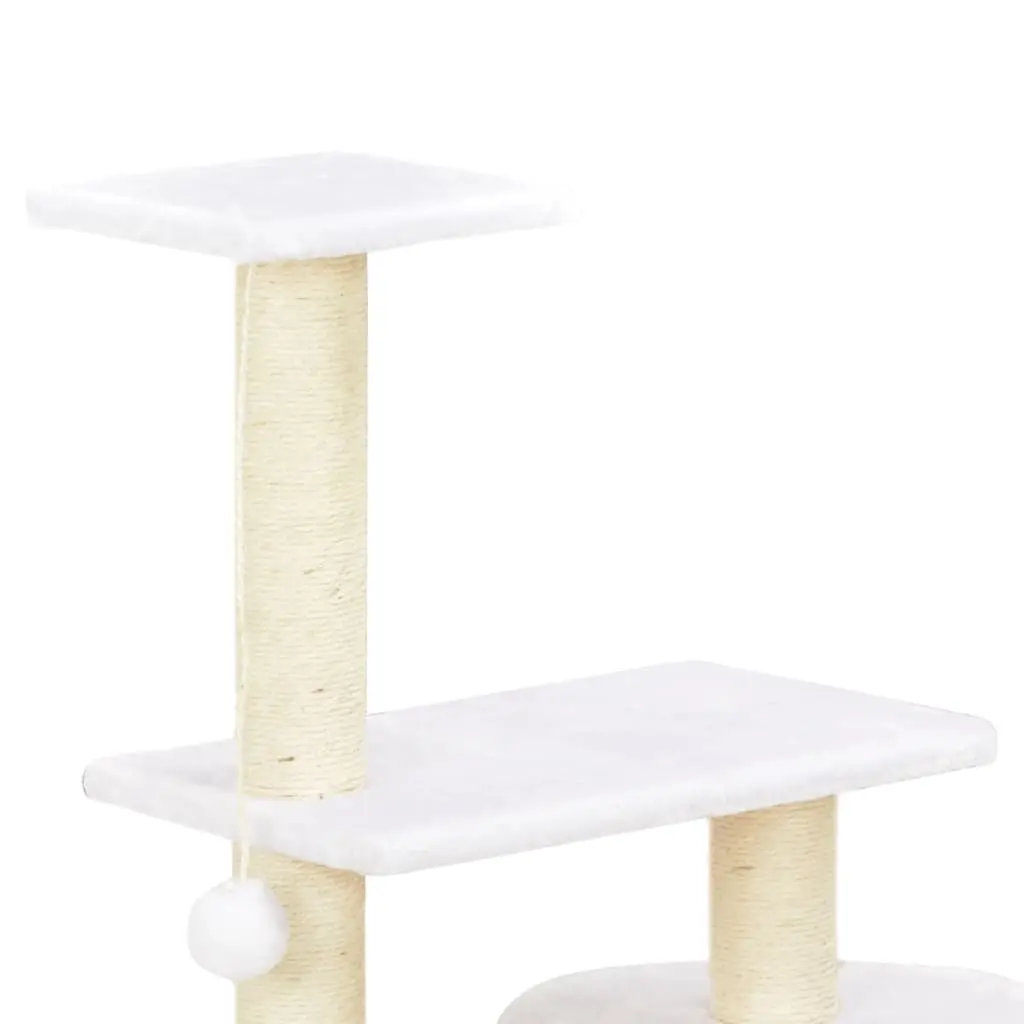Cat Tree Handmade Compact Brown Sisal Rope Scratching Post Climb House Platform