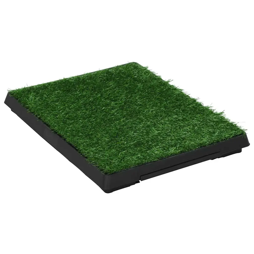 Pet Toilet Training Pad Artificial Turf Mat with Tray 63x50cm
