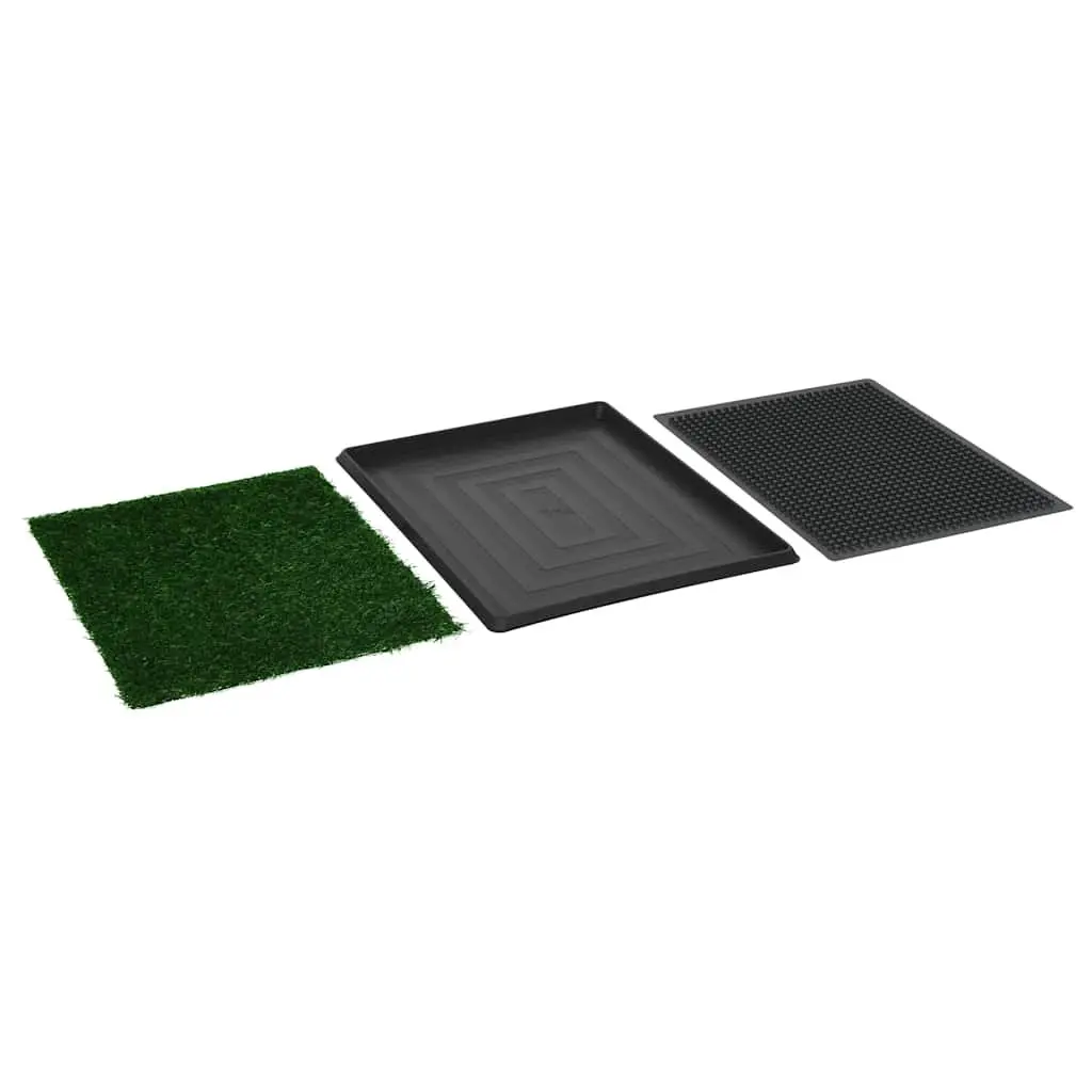Pet Training Toilet Pad Artificial Turf Tray Indoor Potty Mat for Dogs 64 x 51 cm