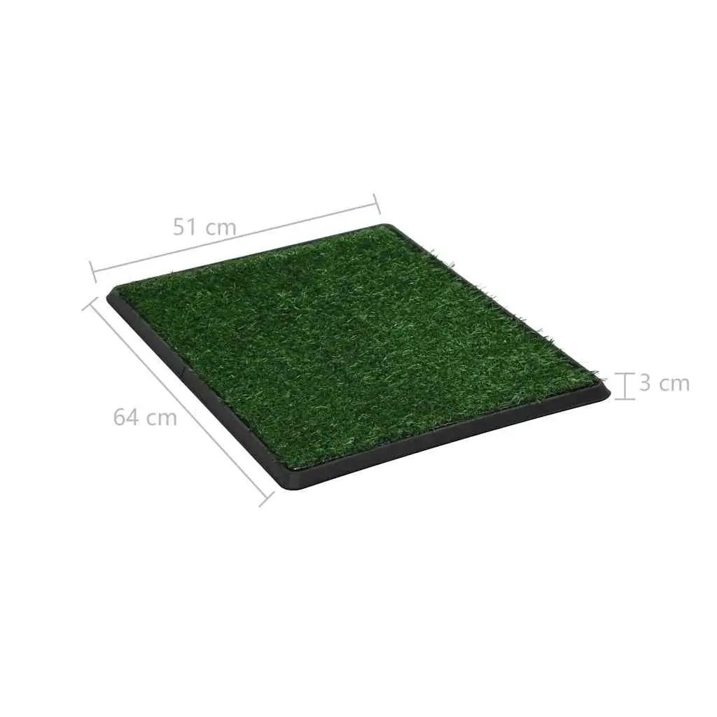 Pet Training Toilet Pad Artificial Turf Tray Indoor Potty Mat for Dogs 64 x 51 cm