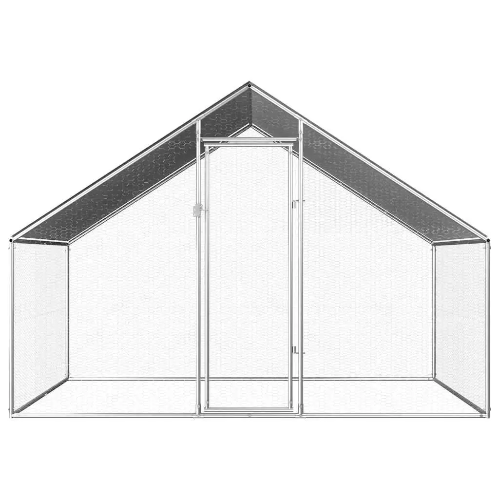 Outdoor Chicken Cage Galvanised Steel 2.75x2x1.92m Run Enclosure for Small Animals