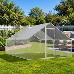 Friendly Outdoor Chicken Coop Run for Your Furry Friends