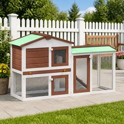 Welcoming Outdoor Rabbit Hutch - Perfect for Your Pets