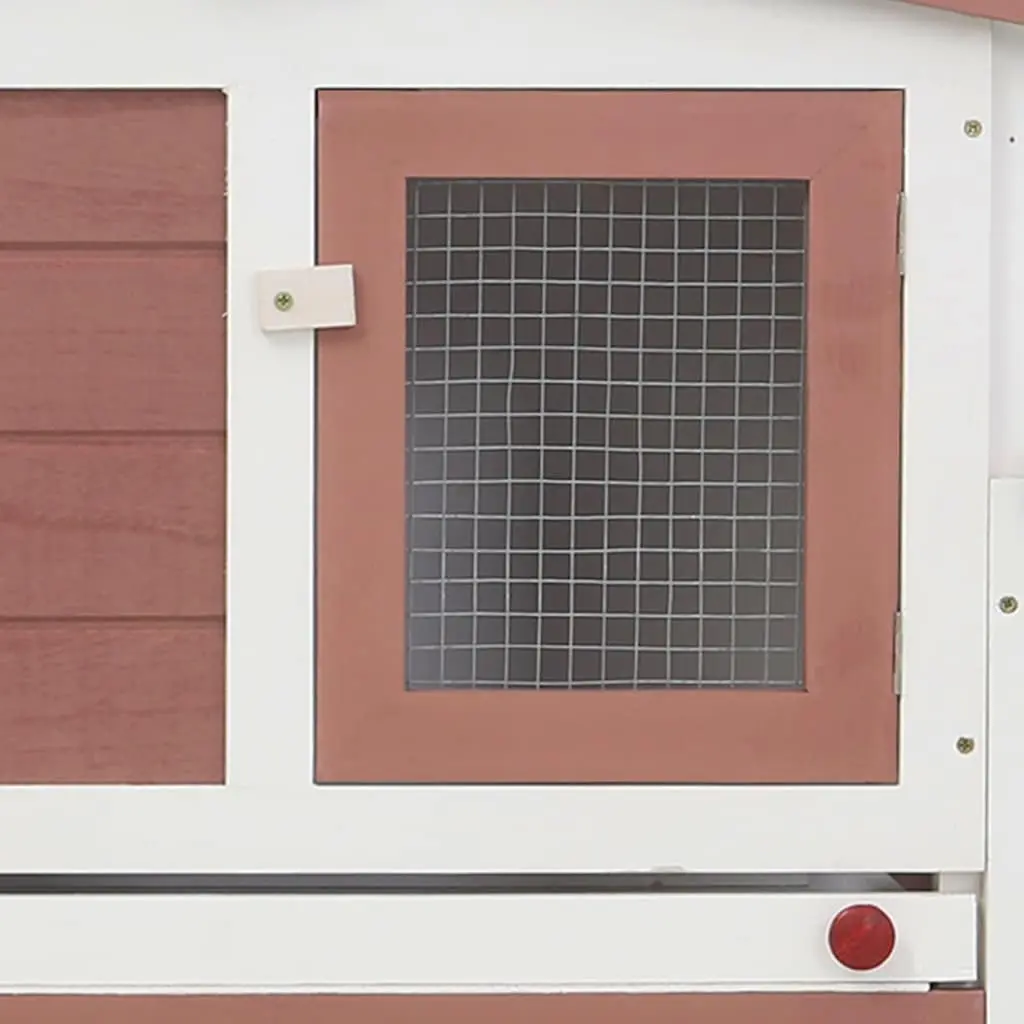 Outdoor Rabbit Hutch Wooden Cage Two Layer 201x45x85cm