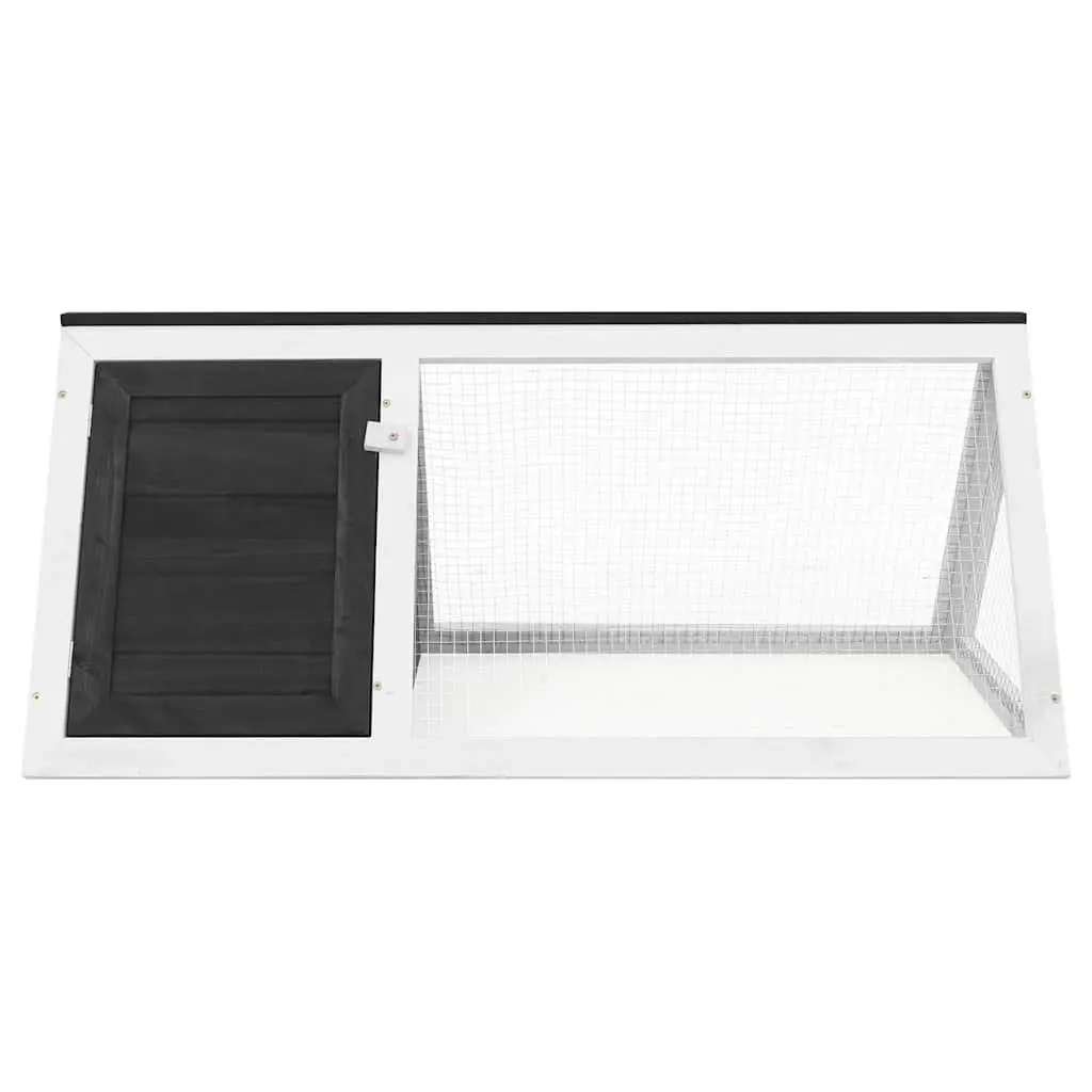 Small Animal Cage Wooden Grey Outdoor Indoor Enclosure