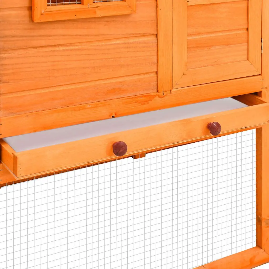 Chicken Coop Large Run Galvanised Steel Wire Mesh Solid Fir Wood