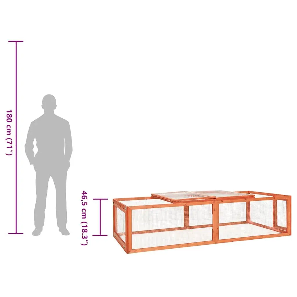 Rabbit Hutch Wooden Outdoor Enclosure 183cm