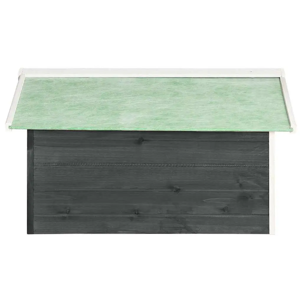 Robotic Lawn Mower Garage Wooden Outdoor Shelter 72x87x50cm Grey White Firwood