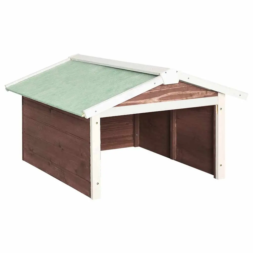 Robotic Lawn Mower Garage Wooden Shelter Outdoor Protection 72x87x50cm