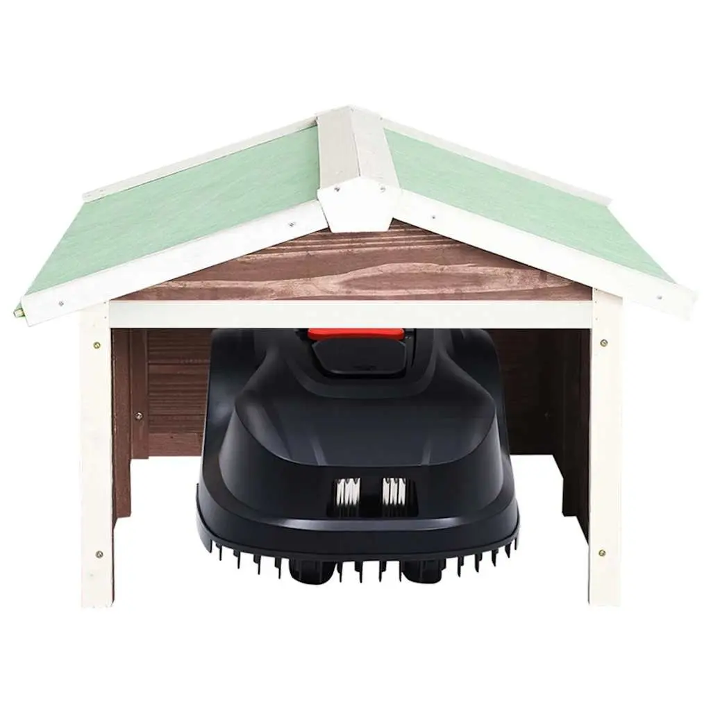 Robotic Lawn Mower Garage Wooden Shelter Outdoor Protection 72x87x50cm