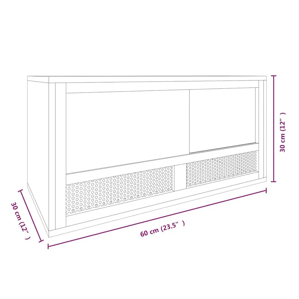Small Animal Terrarium Engineered Wood Vivarium Glass Front 60 x 30 x 30 cm