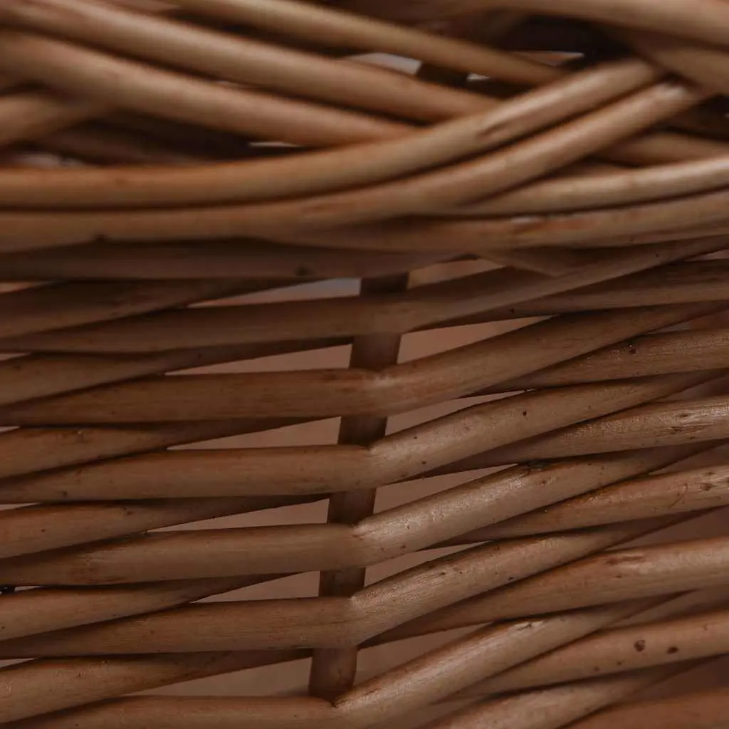 Bicycle Front Basket Natural Willow with Iron Cover 50 x 45 x 35 cm