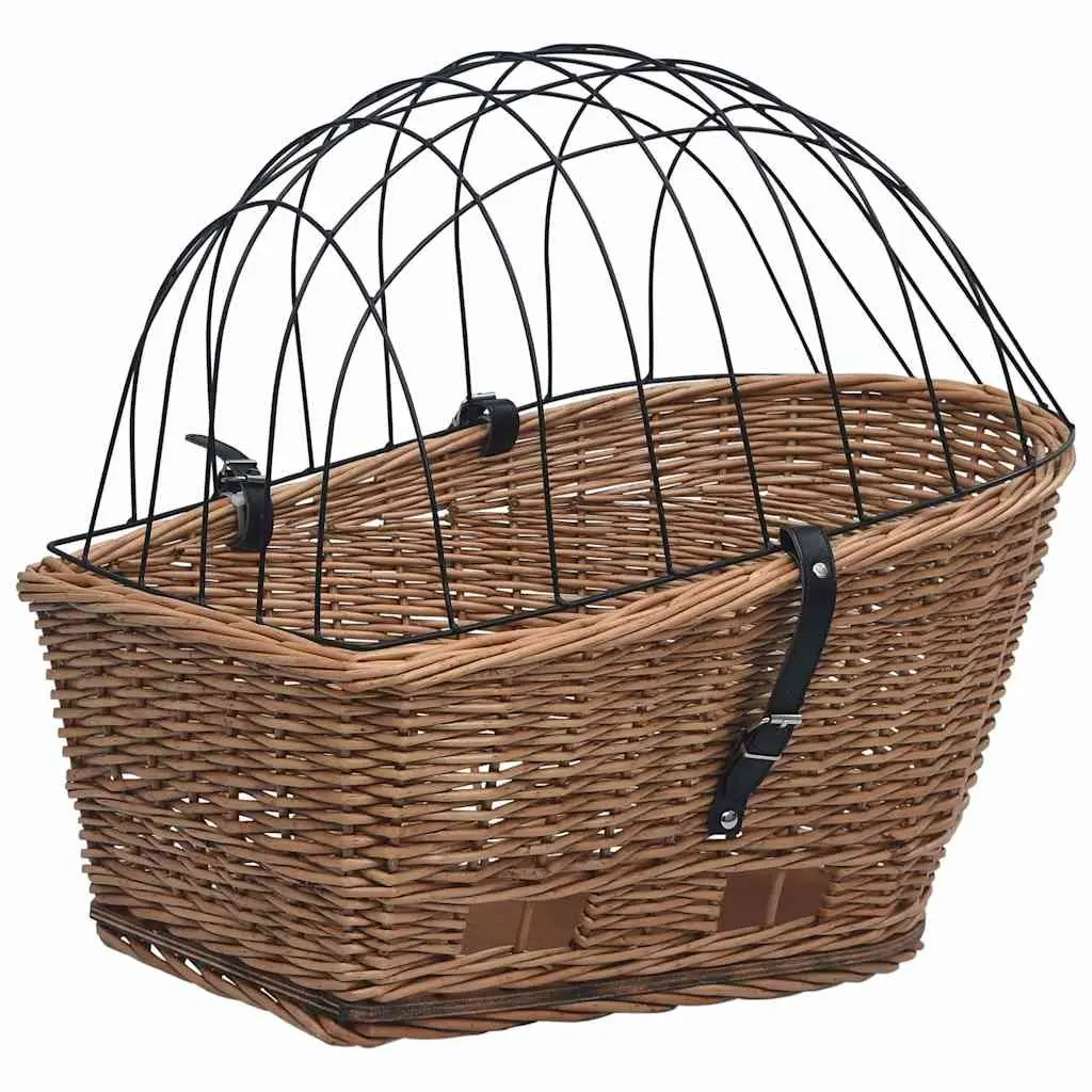 Bike Rear Basket Vintage Brown Willow 55x31x36cm