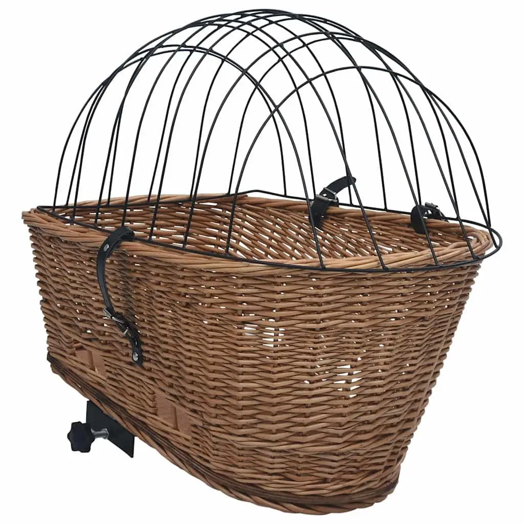 Bike Rear Basket Vintage Brown Willow 55x31x36cm