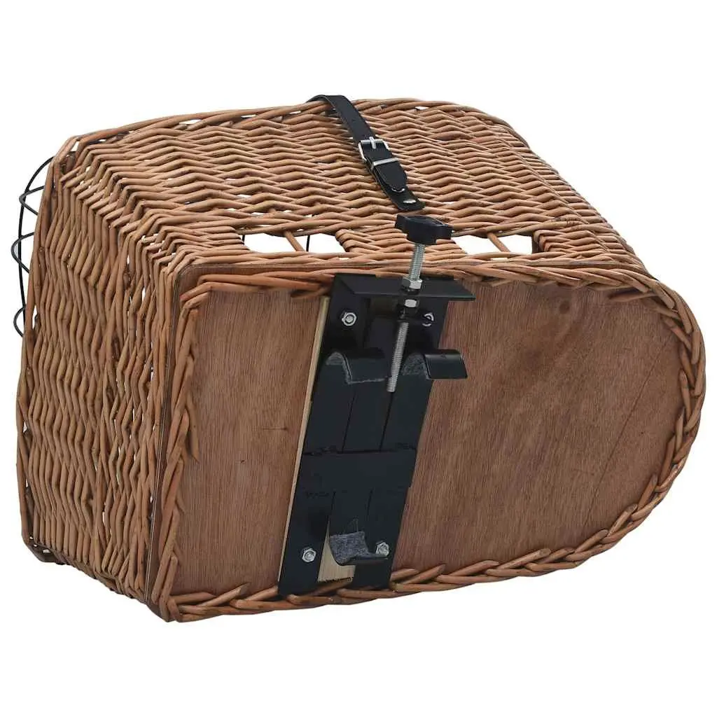 Bike Rear Basket Vintage Brown Willow 55x31x36cm