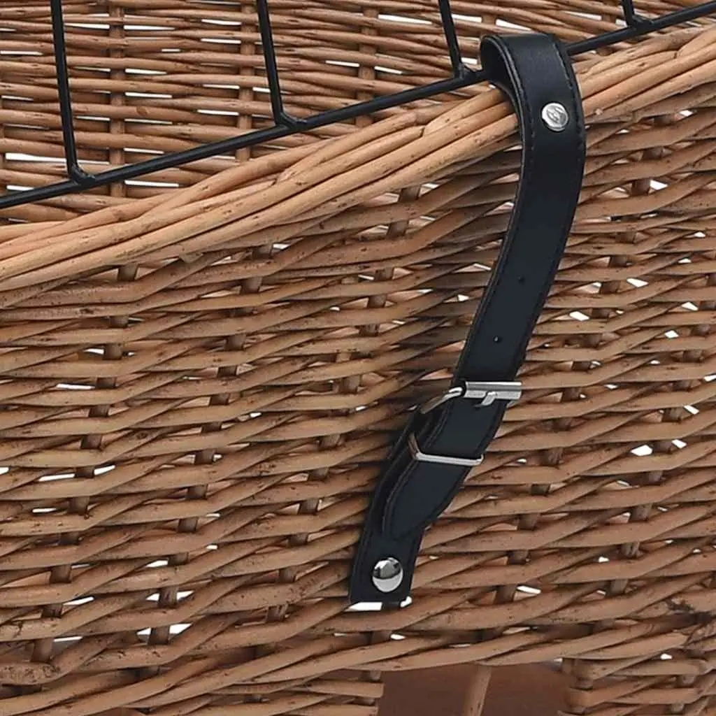 Bike Rear Basket Vintage Brown Willow 55x31x36cm