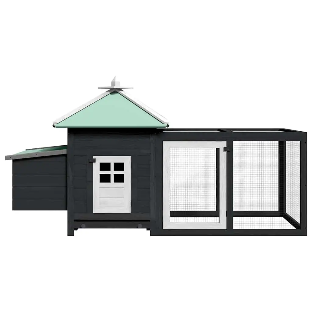 Wooden Chicken Coop Large Run with Nesting Box 190 x 72 x 102 cm