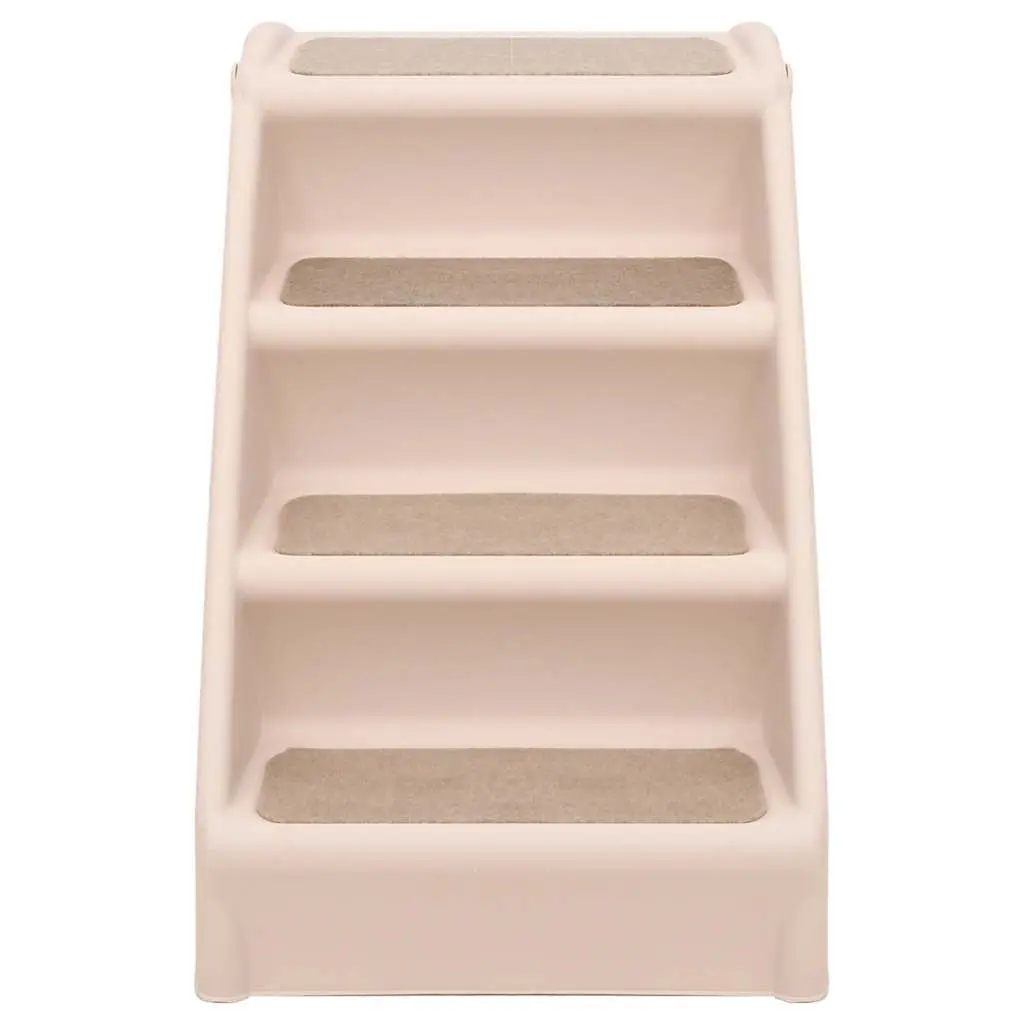 Folding Pet Stairs Ramp for Small Large Dogs Cats Cream 62 x 40 x 49.5 cm