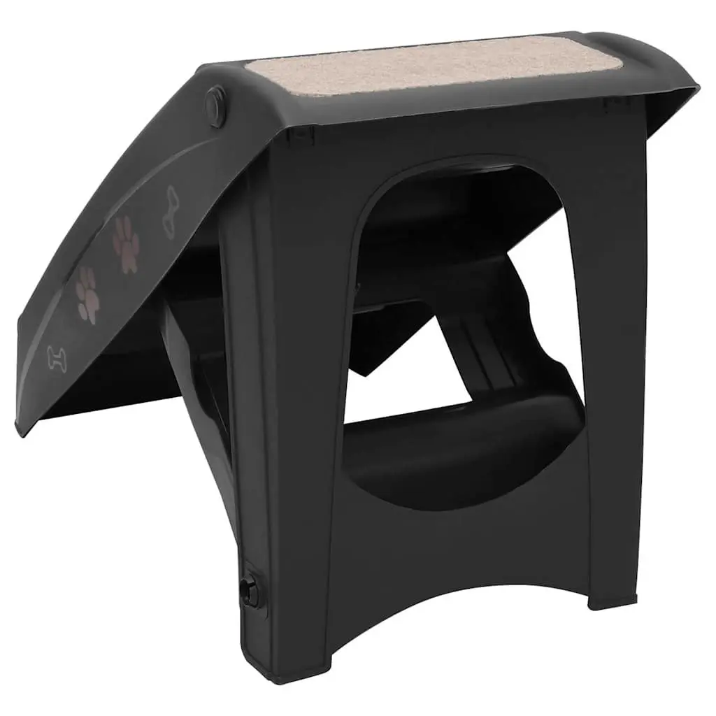 Folding Pet Stairs Black Dog Cat Steps Ramp Ladder Furniture Access Small Large