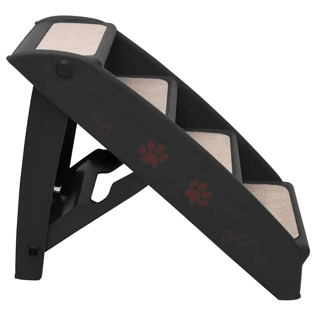 Folding Pet Stairs Black Dog Cat Steps Ramp Ladder Furniture Access Small Large