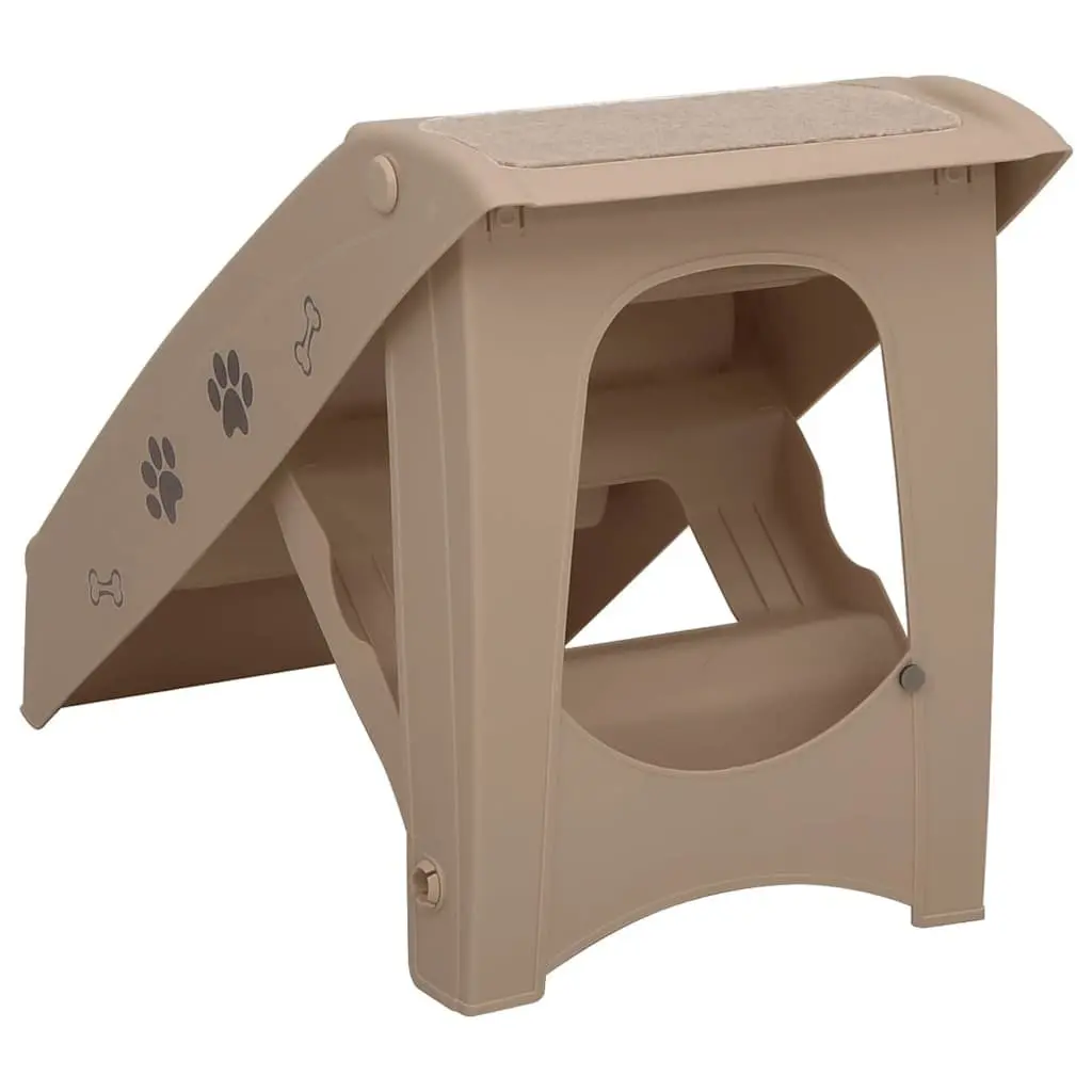 Folding Pet Stairs Brown Small Large Dogs Cats Bed Sofa Ramp Steps Ladder