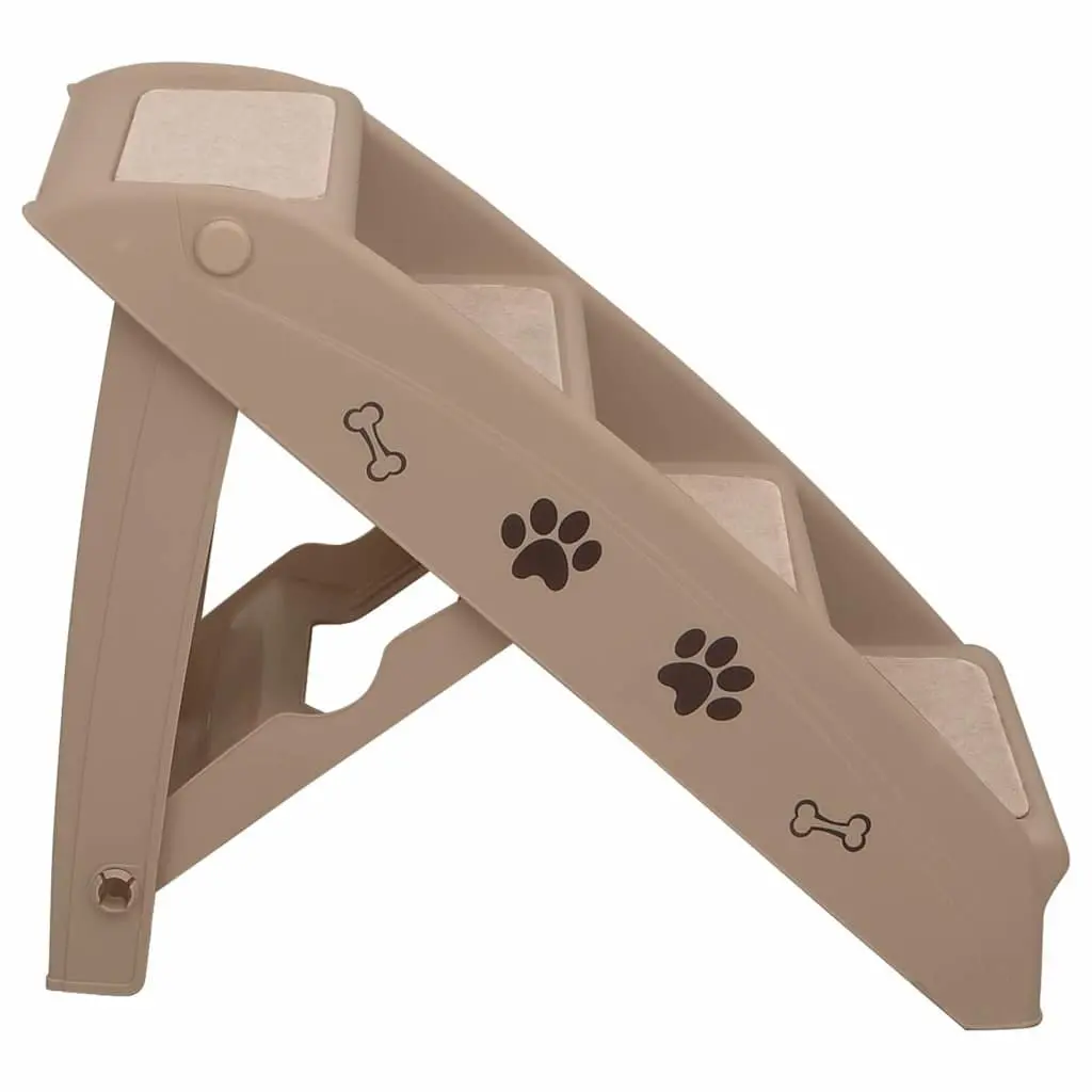 Folding Pet Stairs Brown Small Large Dogs Cats Bed Sofa Ramp Steps Ladder
