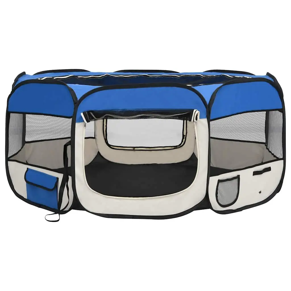 Foldable Dog Playpen Portable Pet Cage 145x145x61 cm