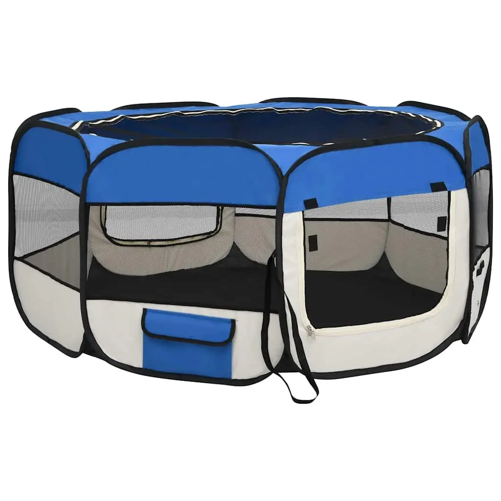 Foldable Dog Playpen Portable Pet Cage 145x145x61 cm