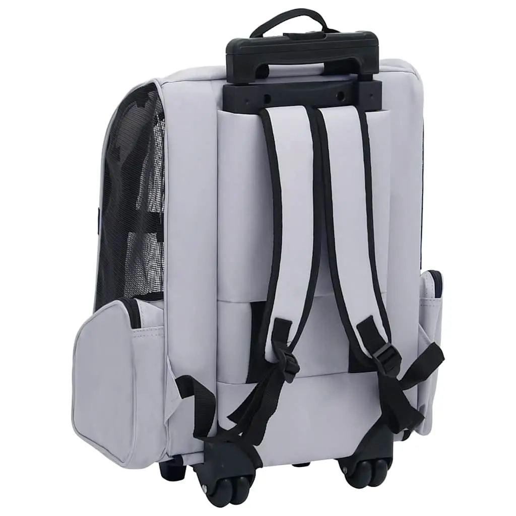 Foldable Pet Trolley Multipurpose Carrier Backpack Handbag Grey
